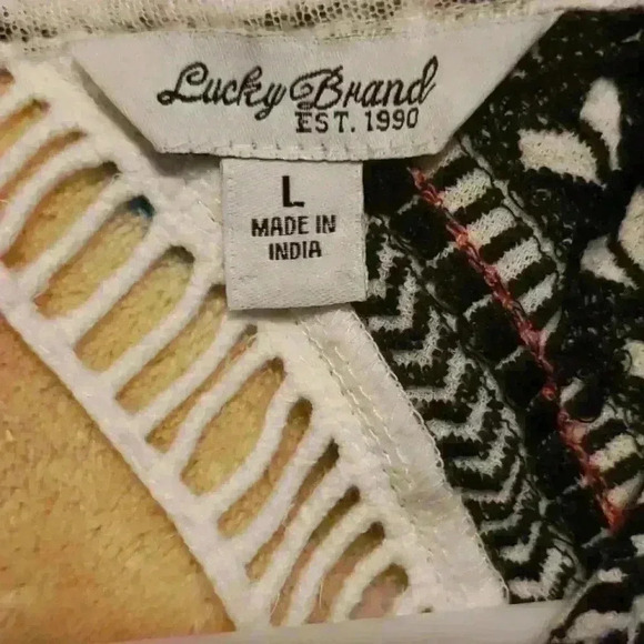 Lucky Brand Embroidered Aztec Top - Picture 5 of 6